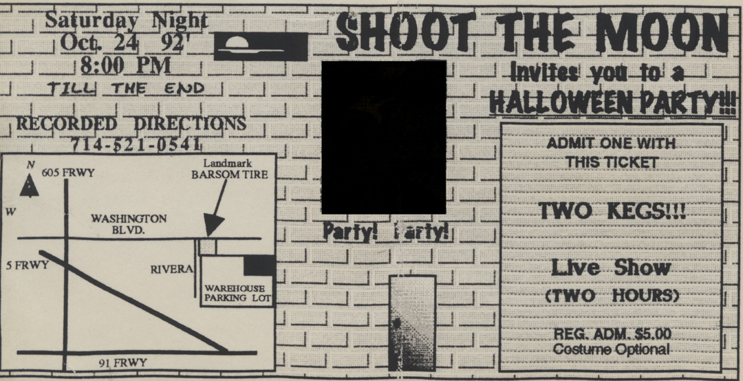 Shoot The Moon Halloween Party Ticket